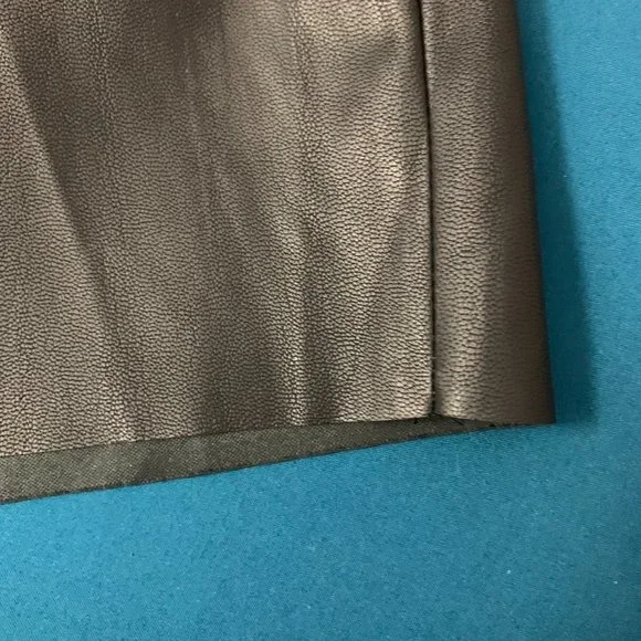 Express Pleated Faux Leather Mini Skirt Grommet - Picture 6 of 6